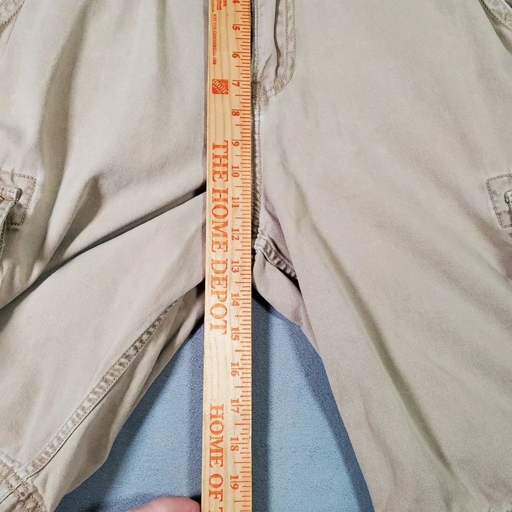 Lucky Brand‎ Cargo Shorts Mens 36 Tan Khaki 100% Cotton Gorpcore Utilitarian Y2K